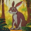 Cartoon Hare Diamond Painting