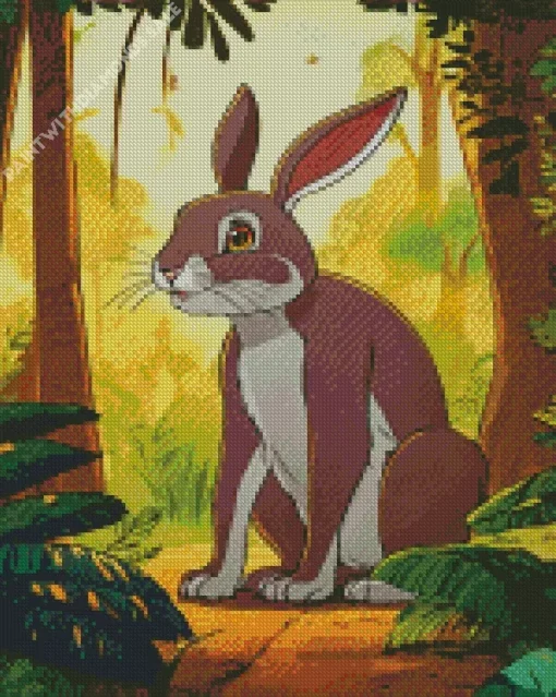 Cartoon Hare Diamond Painting