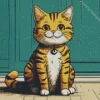 Cartoon Tabby Cat Diamond Painting