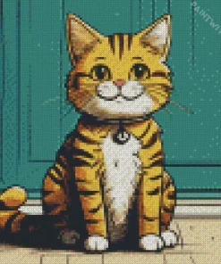 Cartoon Tabby Cat Diamond Painting