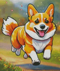 Cartoon Welsh Corgis Diamond Painting