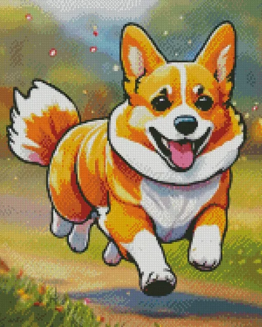 Cartoon Welsh Corgis Diamond Painting