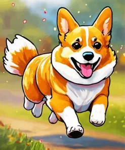 Cartoon Welsh Corgis Diamond Painting