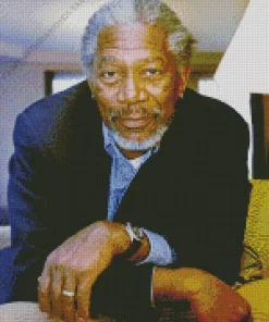 Charismatic Morgan Freeman Diamond Painting