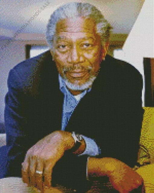 Charismatic Morgan Freeman Diamond Painting