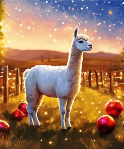 Christmas Alpaca Diamond Painting