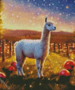 Christmas Alpaca Diamond Painting