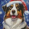 Christmas Australian Shepherd Diamond Painting