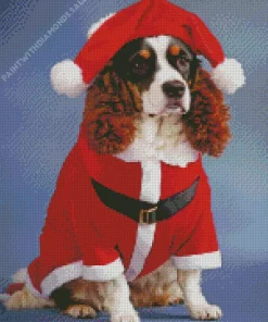 Christmas Cavalier King Charles Spaniel Diamond Painting