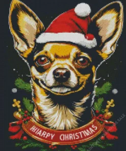 Christmas Chihuahua Diamond Painting