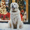 Christmas Great Pyrenees Diamond Painting