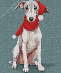 Christmas Greyhound Diamond Painting