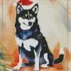 Christmas Husky Diamond Painting