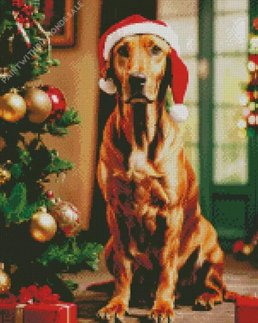 Christmas Irish Setter Diamond Painting