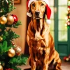 Christmas Irish Setter Diamond Painting