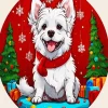 Christmas Maltese Diamond Painting