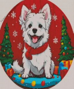 Christmas Maltese Diamond Painting