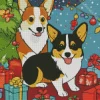 Christmas Welsh Corgis Diamond Painting