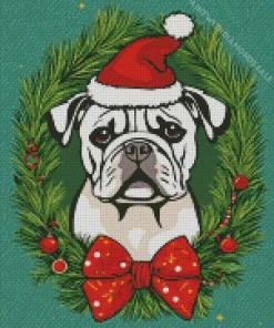 Christmas Bulldog Diamond Painting