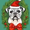 Christmas Bulldog Diamond Painting