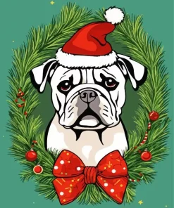 Christmas Bulldog Diamond Painting