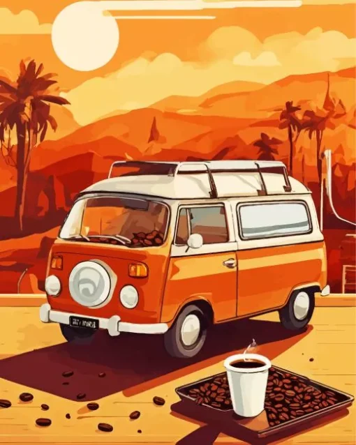 Classic Camper Van Diamond Painting