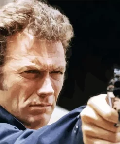 Clint Estwood In Dirty Harry With Gun Diamond Painting