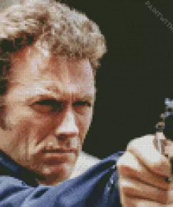 Clint Estwood In Dirty Harry With Gun Diamond Painting