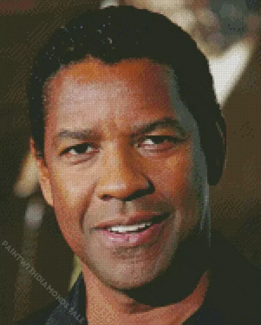 Close Up Denzel Washington Diamond Painting