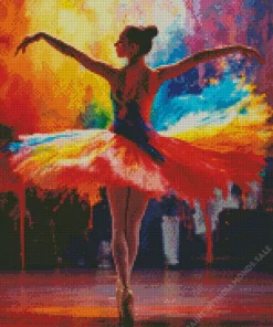 Colorful Ballet Girl Diamond Painting