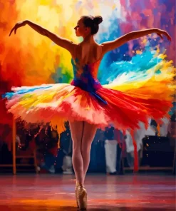 Colorful Ballet Girl Diamond Painting