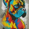 Colorful Boxer Dog Diamond Painting