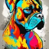 Colorful Boxer Dog Diamond Painting