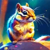 Colorful Chipmunk Diamond Painting