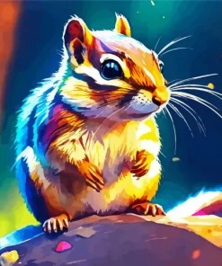 Colorful Chipmunk Diamond Painting