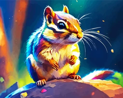 Colorful Chipmunk Diamond Painting