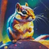 Colorful Chipmunk Diamond Painting