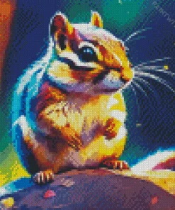 Colorful Chipmunk Diamond Painting