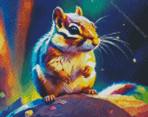 Colorful Chipmunk Diamond Painting