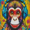 Colorful Dj Monkey Diamond Painting