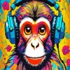 Colorful Dj Monkey Diamond Painting