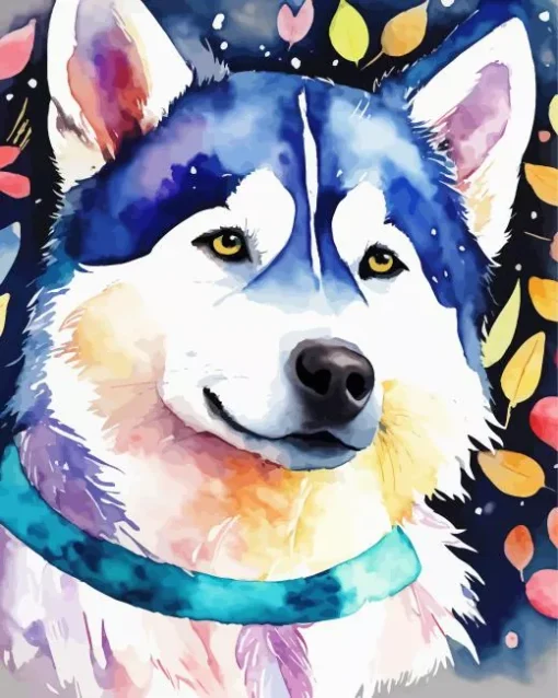 Colorful Husky Dog Diamond Painting