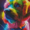 Colorful Irish Setter Dog Diamond Painting