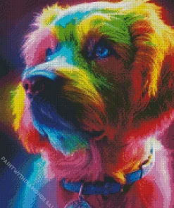 Colorful Irish Setter Dog Diamond Painting