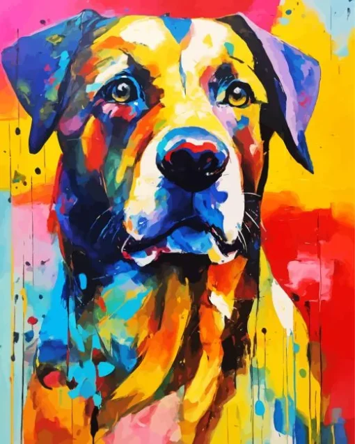 Colorful Rottweiler Diamond Painting