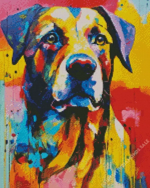 Colorful Rottweiler Diamond Painting