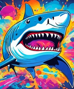 Colorful Shark Diamond Painting