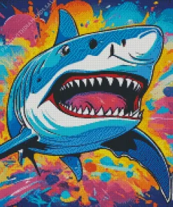 Colorful Shark Diamond Painting