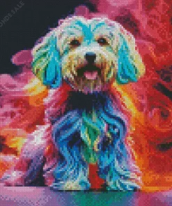 Colorful Tibetan Terrier Diamond Painting