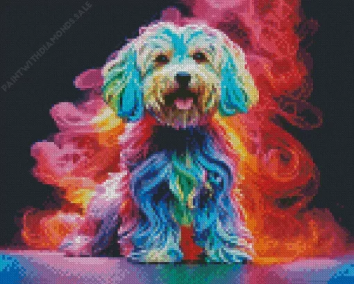 Colorful Tibetan Terrier Diamond Painting